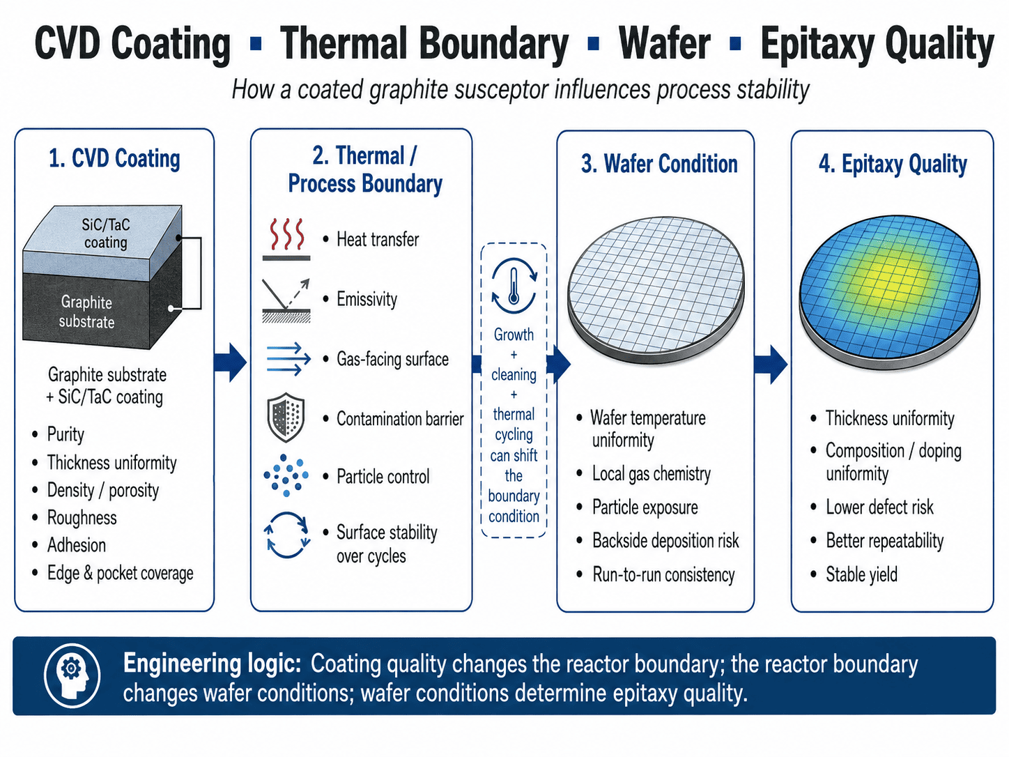 Engineering Mechanism Diagram from CVD Coating to Epitaxy Quality