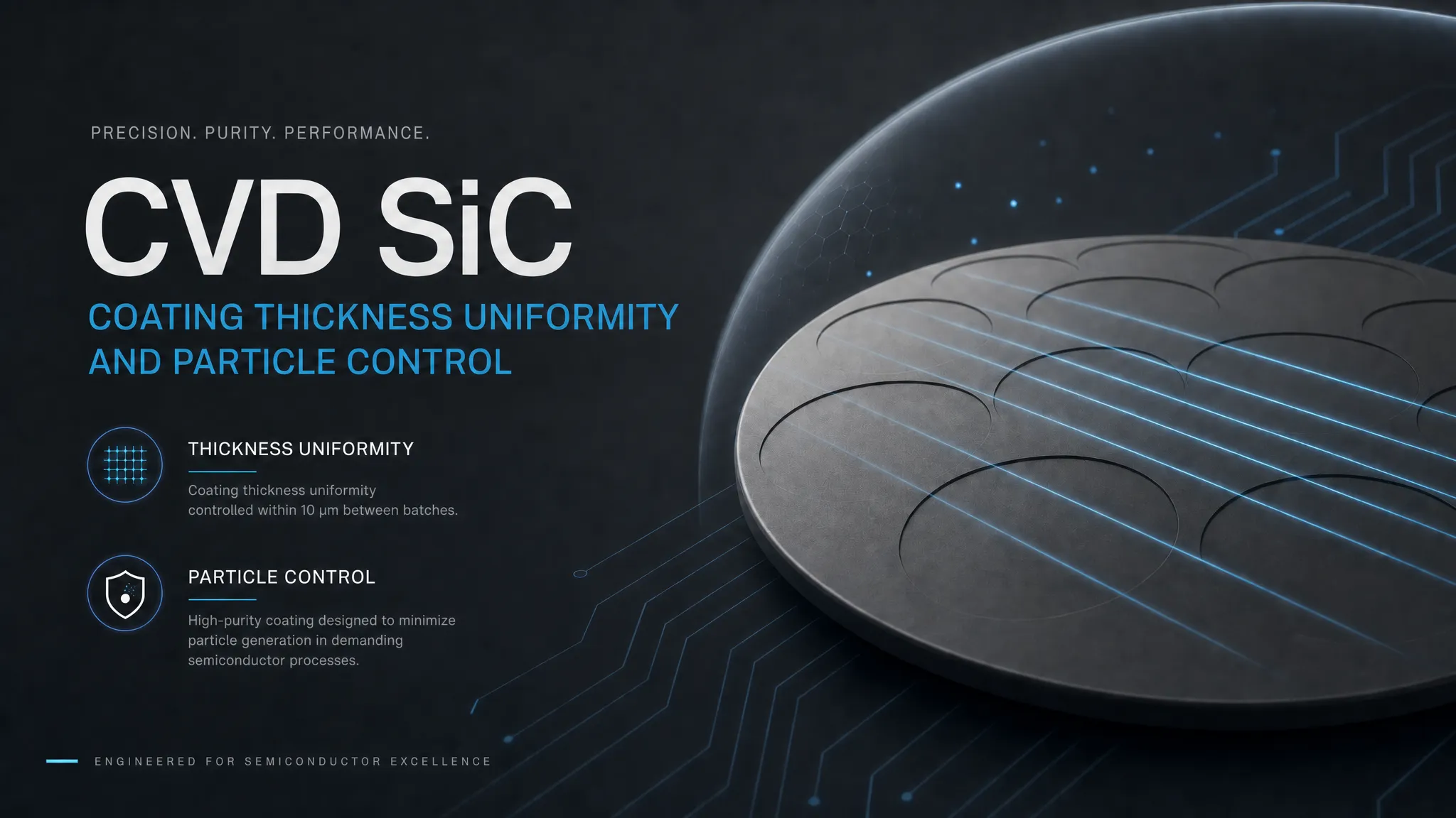 01-03 VETEK | Key Metrics for CVD SiC Coating Thickness Uniformity and Particle Control